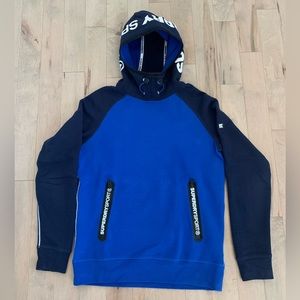 Superdry Sport Gymtech Hoodie L 2-tone blue *Great Condition*